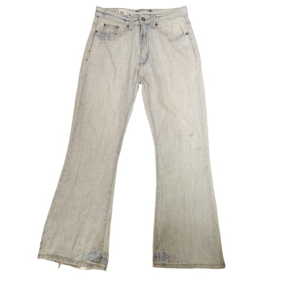 Company 81 Jeans Mens 30x33 Light Wash Denim Classic Straight Distressed - Picture 1 of 9